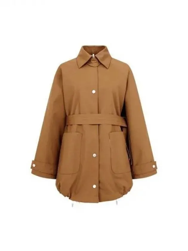 Women s String Hem Raglan Coat Brown 271850