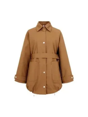 Women s String Hem Raglan Coat Brown 271850