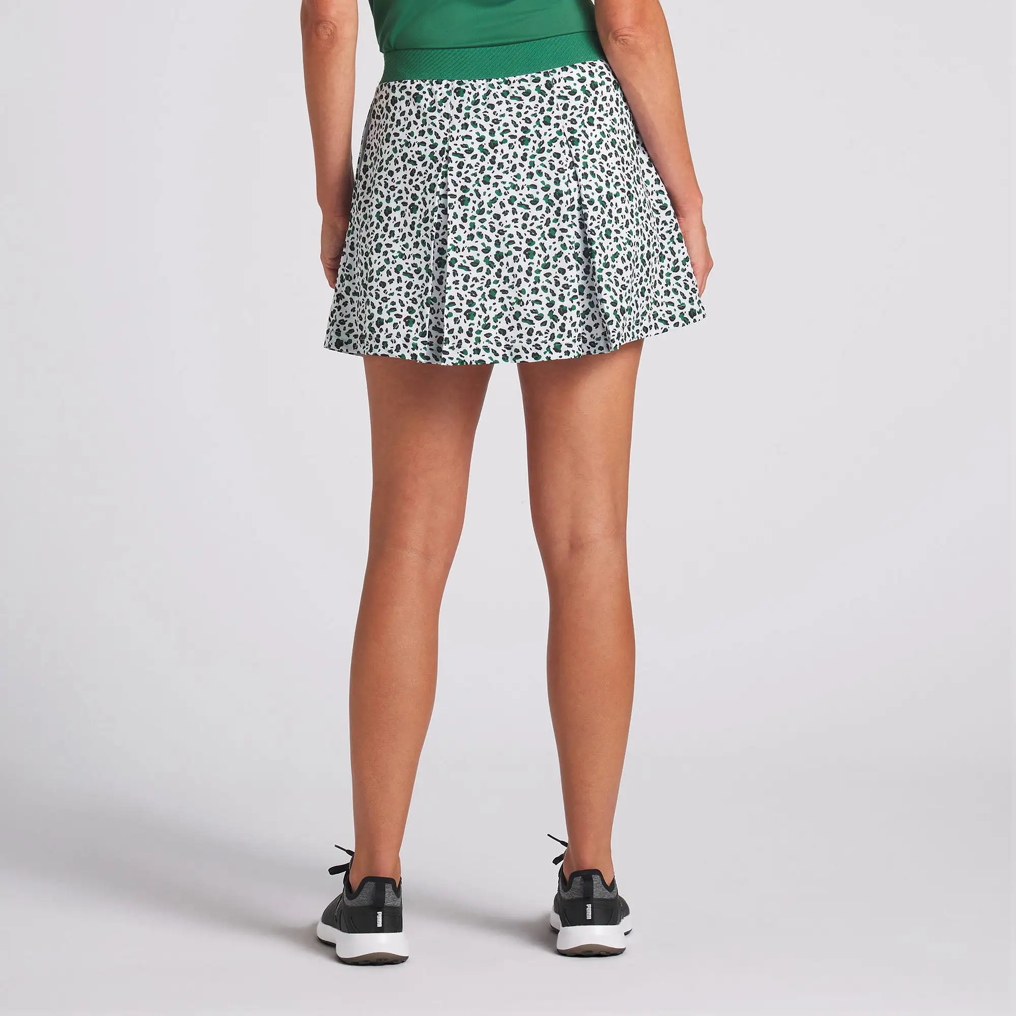 Women's Pleated Leopard Golf Skirt