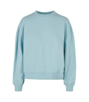 Womens/ladies oversized sweatshirt ocean blue Build Your Brand