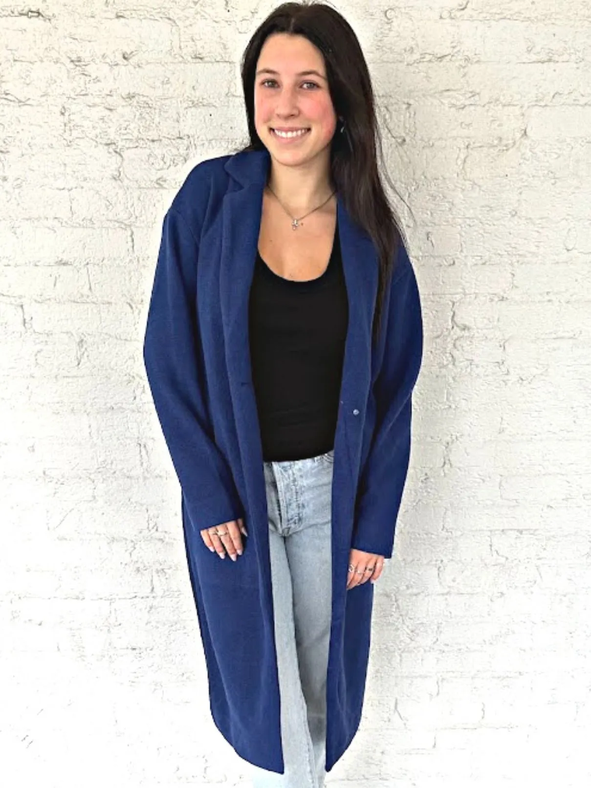 Z Supply Mason Knit Coat in Sapphire Blue