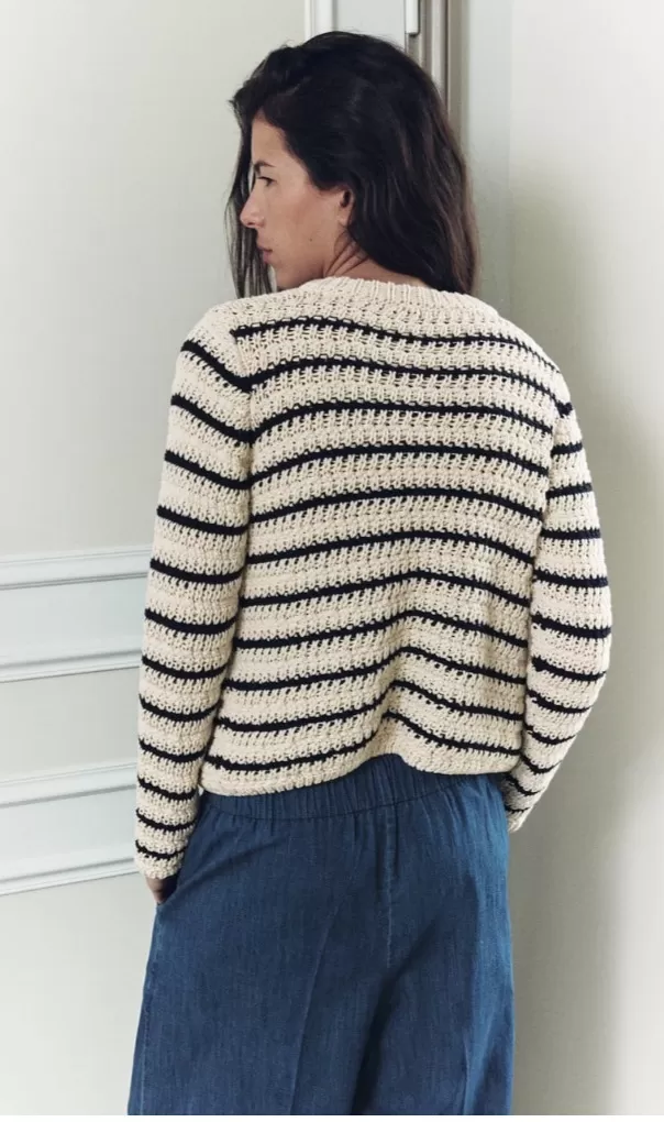 ZARA  |STRIPED KNIT CARDIGAN